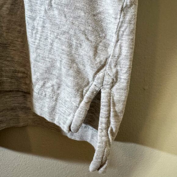 Champion Gray T-Shirt w/ Pink Script Logo | Boxy Split Hem Athletic Tee Size M - Picture 6 of 6